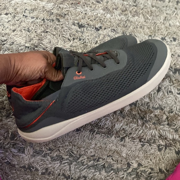 OluKai gray and Red lightweight slip on no laces to tie Sneakers sz 11 - Picture 9 of 10